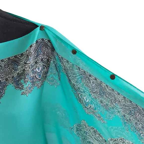 Jack & Missy One Size Sheer Carefree Convertible Poncho Versatile Cover-up NWT - Picture 3 of 7